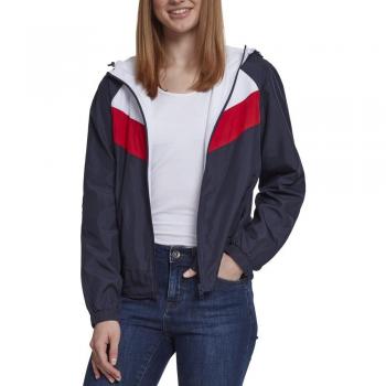 Parka Urbana Clásica 3 Tonos para Mujer - Navy, Blanco y Rojo, Casual, Regular Fit