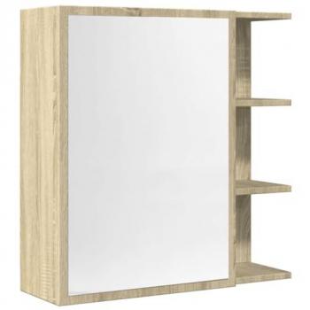 Armario espejo baño contrachapada color roble 62,5x20,5x64 cm
