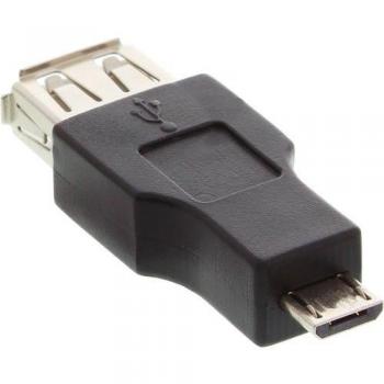 InLine 31608 Adaptador de Cable MicroUSB-B USB-A Negro