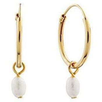 Creolen Luminous Lake de Plata Esterlina 925 con Acabado Dorado para Mujer - Tamaño Único