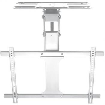 Soporte de techo motorizado para TV, compatible con Google Home y Alexa, control remoto, inclinable y plegable, para pantallas de 32'' a 75'', capacidad hasta 35 kg