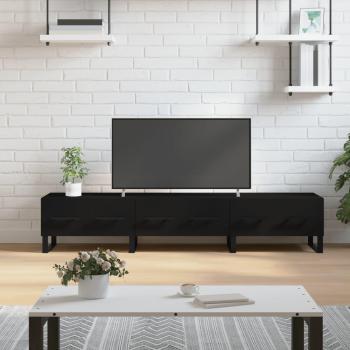 Mueble de TV madera de ingeniería negro 150x36x30 cm vidaXL