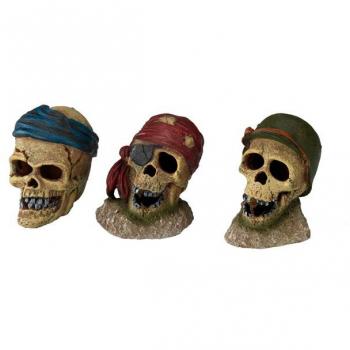 Parche Decorativo para Acuarios Calavera Pirata Aqua Della (7 x 7 x 8 cm)
