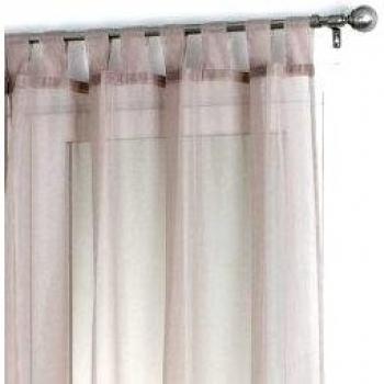 Lote de 2 visillos con trabillas - Listos para colgar 140 x 240 cm - Color LINO / BEIGE