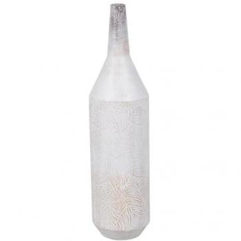 Jarrón Blanco Hierro 15 x 15 x 60,5 cm