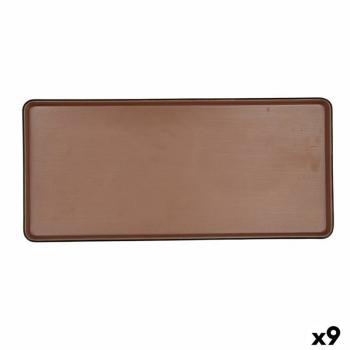 Bandeja de Aperitivos Bidasoa Gio 31,5 x 14,5 cm Marrón Plástico 9 Unidades