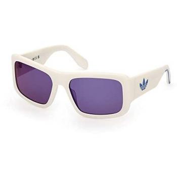 Adidas Originals OR0090 White Sunglasses with Blue Mirrored Lenses 21X 135mm