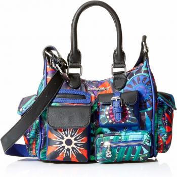 Desigual Bols_indian Galactic, Bolso Mujer, Azul