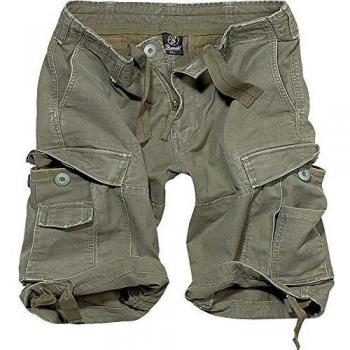 Brandit Vintage Cargo Shorts - Olive Green - 3XL - 100% Cotton