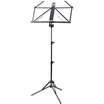K&M 37855 Ruka Lightweight Aluminum Music Stand with Carrying Bag, Black