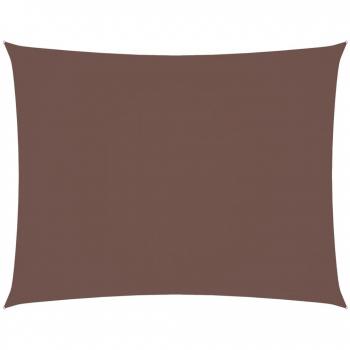 Sombrilla Toldo de Vela Rectangular 6x8 m Oxford Marrón