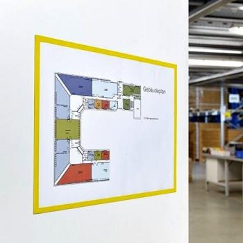 Marco magnético A3 color amarillo, paquete de 5 unidades