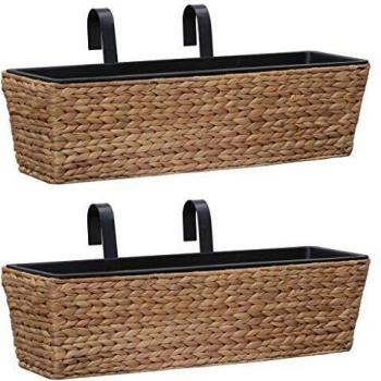 vidaXL 2x Conjunto de Jardineras Maceteros Tiestos para el Cuidado de las Plantas Flores Decoración Interior y Exterior Estilo Jacinto de Agua