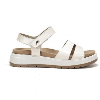 Sandalias planas de mujer en piel - Blanco