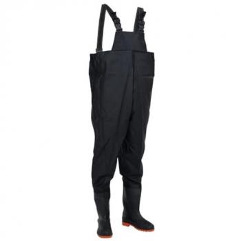 Vadeador de pecho con botas negro talla 46, traje de vadear, vadeadores de pesca