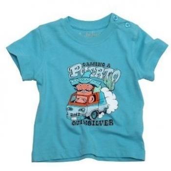 Quiksilver - Camiseta infantil SS Organic té Baby Azul 4Camino A Puerto Miami Talla:74/82