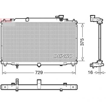 Radiador de refrigeración del motor DENSO DRM44048
