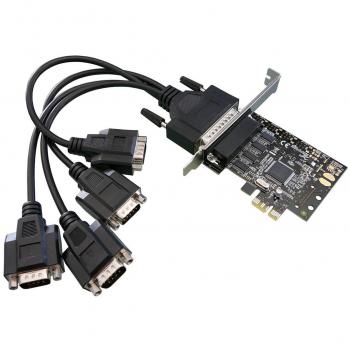 Tarjeta controladora PCI Express PCIe serie RS232 COM 4 - Chipset Moschip MCS9904