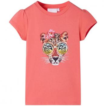 Camiseta infantil color coral 104