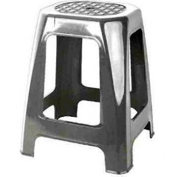 Juypal 335 - Taburete Rectangular Alto, Multiuso, 46 x 29 x 26 cm, Color Blanco