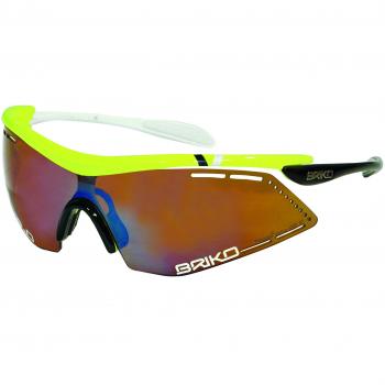 BRIKO Endure Pro Team - Gafas de ciclismo, color Amarillo, talla Única