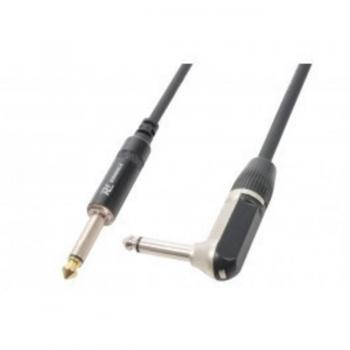 Cable de guitarra Power Dynamics jack a jack 6.3mm mono en ángulo 6 metros