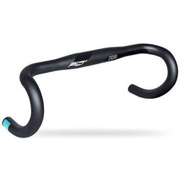 Pro - PLT Compacto Barra de Manillar de Bicicleta de Aluminio, Color Negro, Negro, 38 cm