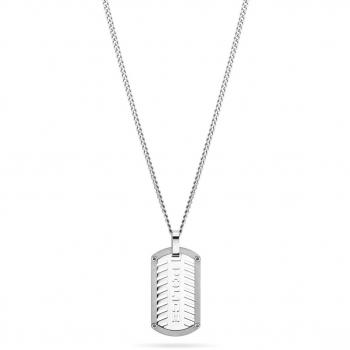 Collar Police Hombre Revelry de Acero Plateado