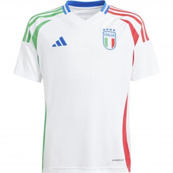 adidas Italy Away Shirt 2024 - Kids, White, Size: 7-8 Years, Short Sleeve Jersey