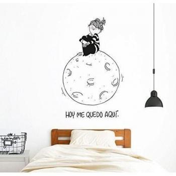 Hoy me quedo aquí (54x87cm) - Vinilo decorativo La Volátil by Agustina Guerrero