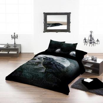 Alquimia gótico Raven maldición doble juego de funda de edredón 200 x 200 cm