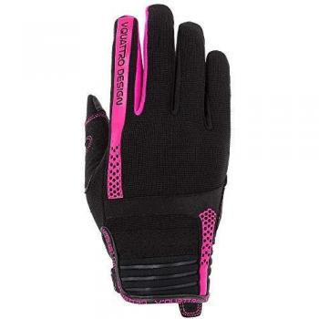 V Quattro Design Rush 18 – Guantes para mujer, color negro/rosa, talla M