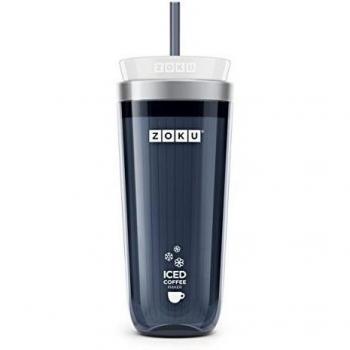 Zoku Iced Coffee Maker, Preparador de Café Helado, Vaso de Café Helado, Gris, 325 ml, ZK121-GY