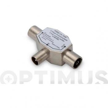 Adaptador metálico para TV 1m - 2 salidas HDMI