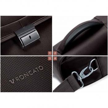 Roncato Clio Bolsa para portátil 15.6 marrón, Medida: 43 x 31 x 18 cm, Compartimentos Interiores para la organización Interna de Todas Tus Cosas