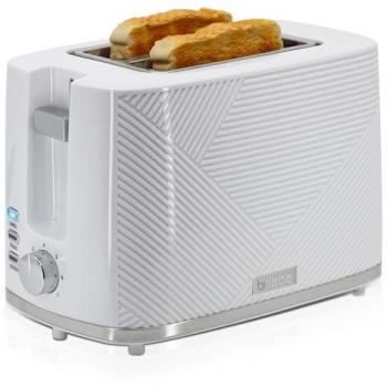 Tostadora Briebe Elegance TA1169WHT 2 Rebanadas Ranura Ancha 7 Niveles Tostado Calientapanecillos 870W Blanco