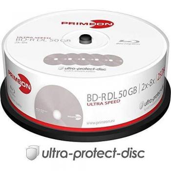 Discos Blu-ray BD-R DL Ultra Protect 50GB 8x - Pack de 25 piezas