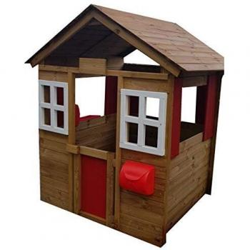 MASGAMES | Casita Infantil de Madera Fresita Deluxe XL | Casita de jardín Alta