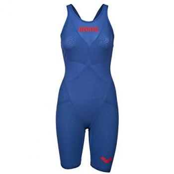 Bañador de competición Arena Powerskin Carbon Glide FBSLCB azul rojo mujer - 38, espalda cerrada, Ocean Blue, talla 38