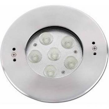 Foco LED Empotrable Exterior de Jardín Níquel Mate Edel 12 cm, IP68, Acero Inoxidable, 18W, 4000K
