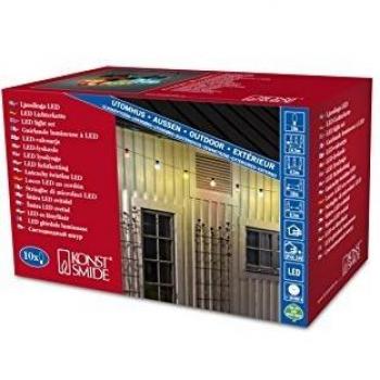 Cadena de luces LED para jardín cervecero, 10 bombillas coloridas, longitud ajustable, 24V