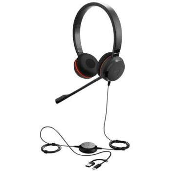 Auriculares Jabra Evolve 30 II Stereo con Cable USB-C/A, Certificados para Microsoft Teams, Con Micrófono con Reducción de Ruido