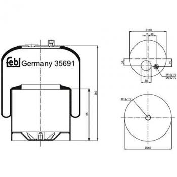 Fuelle de suspensión neumática FEBI BILSTEIN 35691