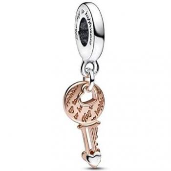 Two-Tone Key and Sliding Heart Charm 782510C00
