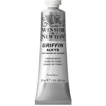 Winsor & Newton Griffin Alkyd - Tubo óleo de secado rápido, 37 ml, Blanco de Titanio