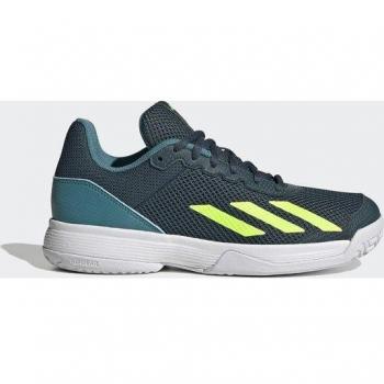 Adidas Courtflash Zapatillas de Tenis/Pádel para Niños - Gris, Verde Neón