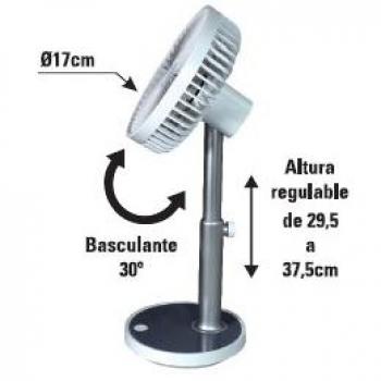 Mini ventilador portátil de sobremesa USB recargable 5W 93.049 Daher