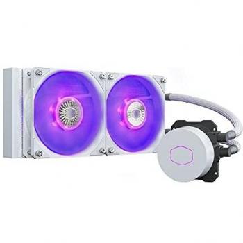 Cooler Master MasterLiquid ML240L V2 RGB White Edition CPU Liquid Cooler - Brighter Lighting Effects, 3rd Gen. Pump, Superior Radiator and Dual Advanced 120 mm SickleFlow RGB Fans - White