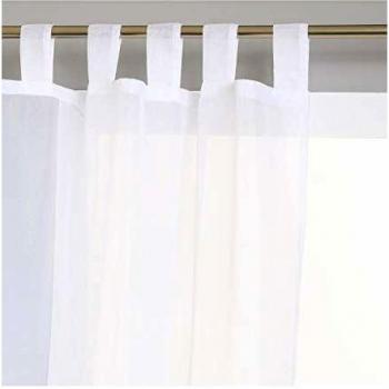 Conjunto de 2 cortinas de pavo real 140X240 marfil