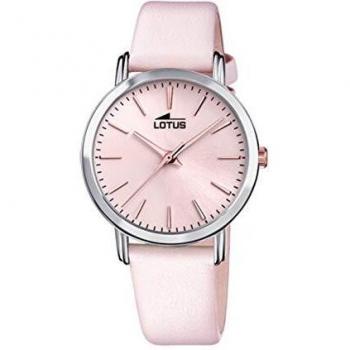 Reloj Lotus Trendy 18738/2 para Mujer, Esfera Rosa, Correa de Piel Rosa